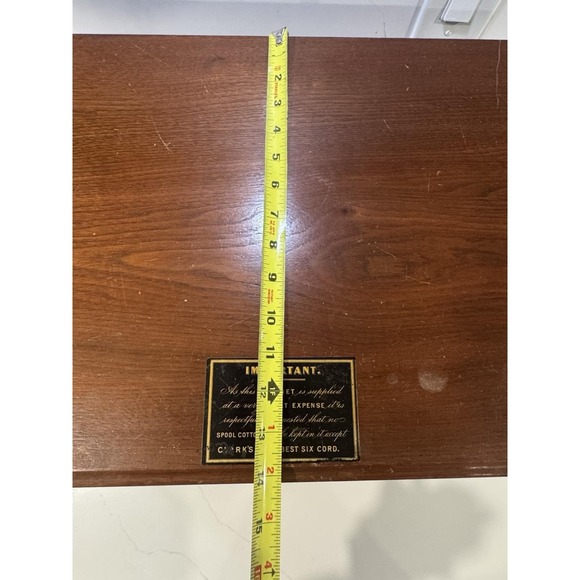 Antique Spool Cabinet Clark's O.N.T 3 Drawers W Label Vintage - Picture 10 of 12